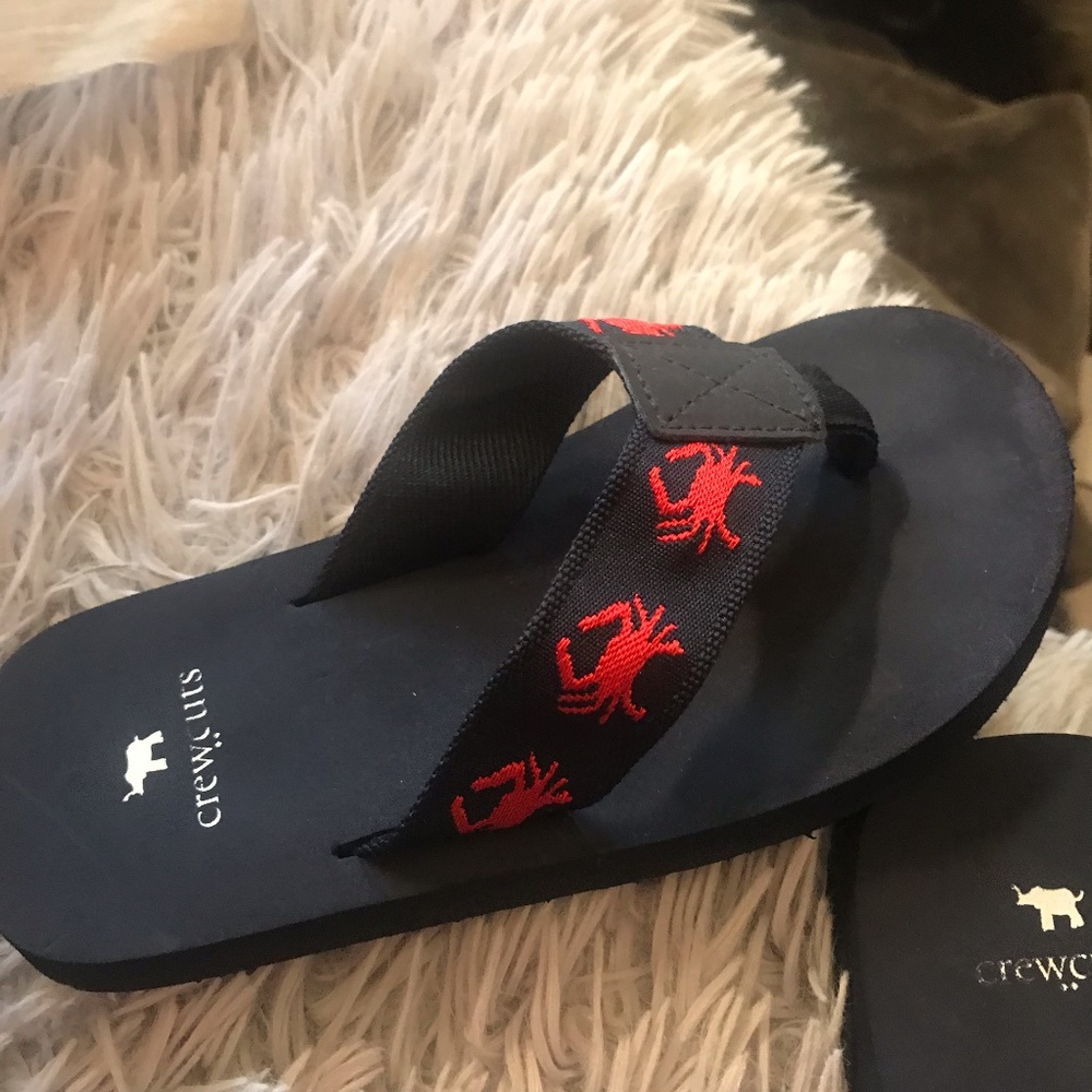 J Crew - Crew Cuts Crab Toddler Flip Flops Sz 12